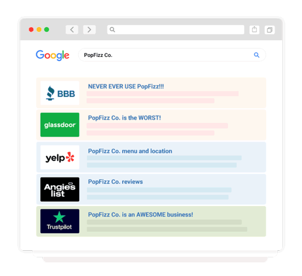 Search results control